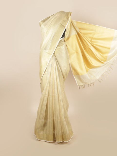 

Pothys Gold-Toned Woven Design Pure Linen Saree