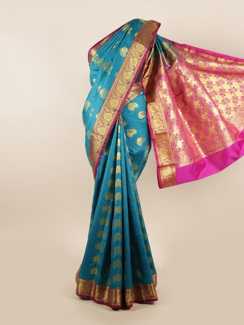 

Pothys Blue & Pink Ethnic Motifs Zari Art Silk Saree