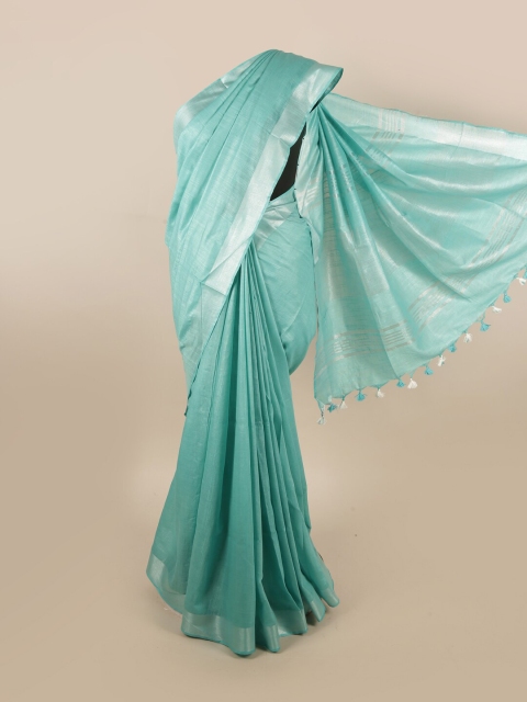 

Pothys Women Blue Linen Saree