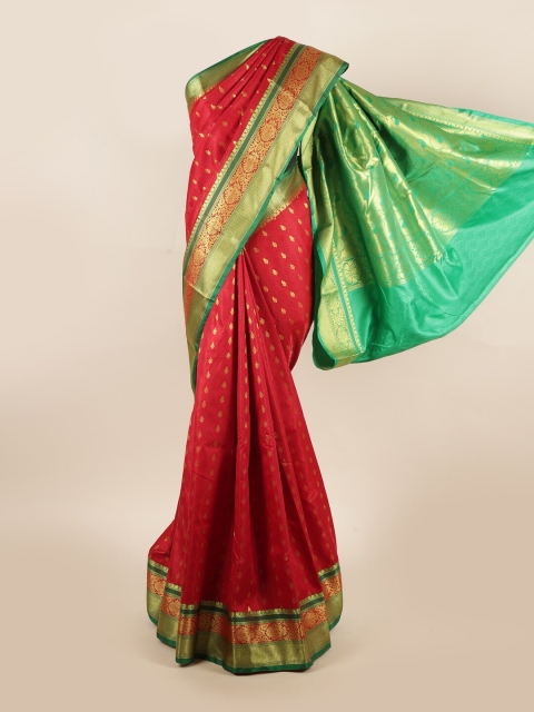 

Pothys Red & Green Woven Design Zari Art Silk Saree