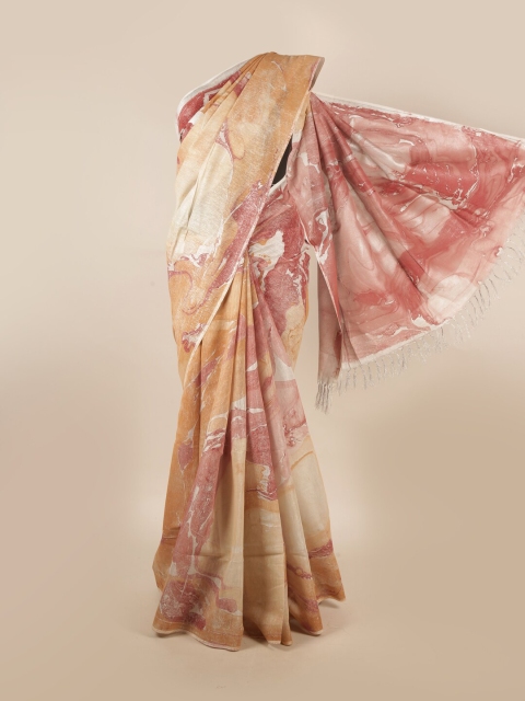 

Pothys Off White & Beige Pure Linen Saree