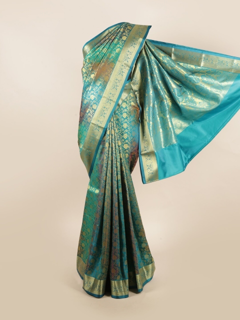 

Pothys Green & Blue Ethnic Motifs Art Silk Saree