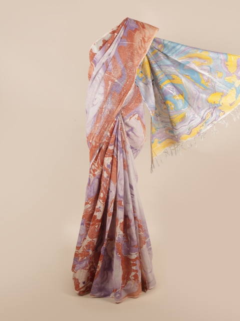 

Pothys Brown & Yellow Pure Linen Saree