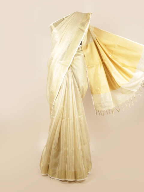 

Pothys Gold-Toned Woven Design Pure Linen Saree