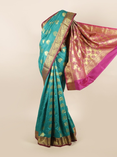 

Pothys Green & Magenta Woven Design Zari Art Silk Saree