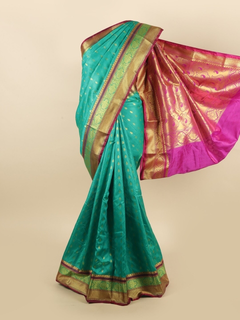 

Pothys Green & Magenta Woven Design Art Silk Saree