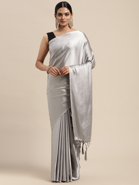 

Mitera Blue Embellished Satin Saree