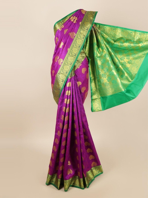 

Pothys Violet & Green Woven Design Zari Art Silk Saree