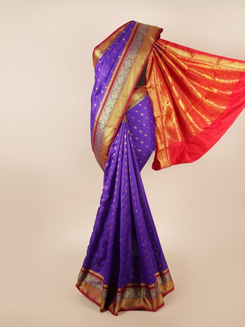 

Pothys Violet & Red Woven Design Zari Art Silk Saree