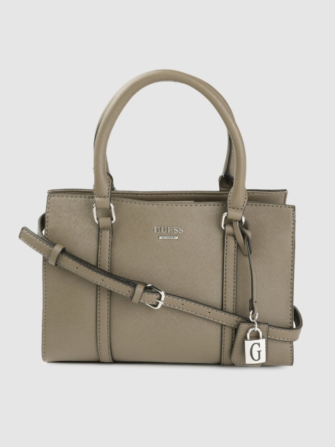 

GUESS Olive Green Solid Handheld Bag