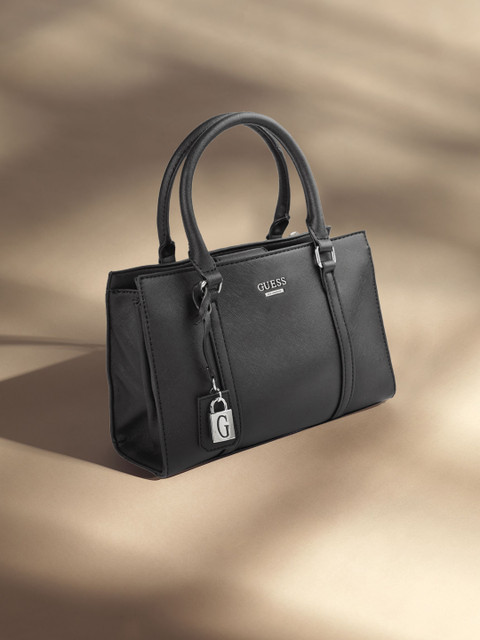 

GUESS Black Solid Handheld Bag