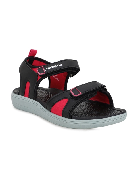

Campus Women Black & Red Sports Sandals