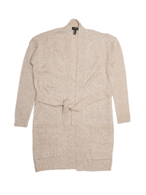 

FOREVER 21 Women Beige Longline Cardigan, Na