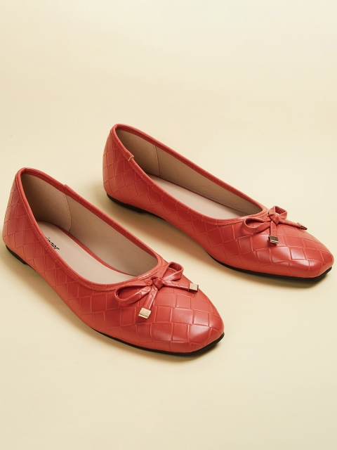 

Ginger by Lifestyle Women Orange Woven Design Ballerina, Rust