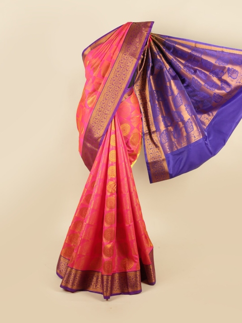 

Pothys Pink & Purple Woven Design Zari Art Silk Saree