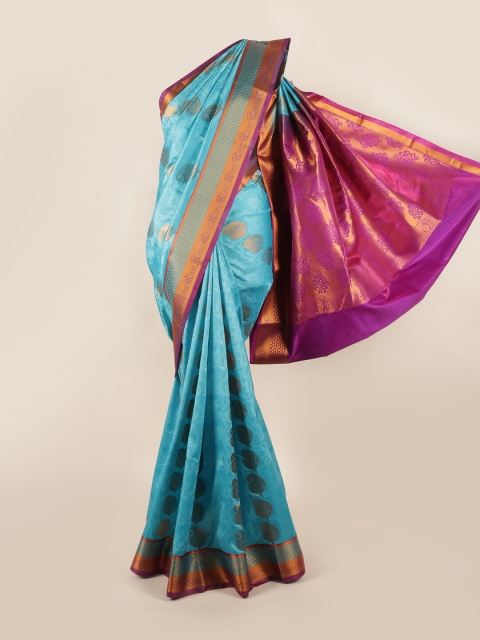 

Pothys Blue & Purple Ethnic Motifs Zari Art Silk Saree