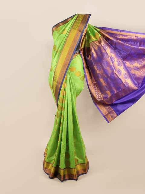 

Pothys Green & Blue Ethnic Motifs Art Silk Saree