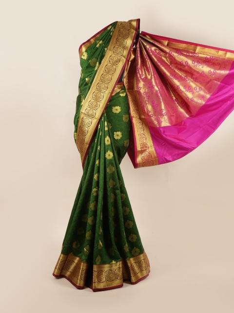 

Pothys Green & Magenta Woven Design Zari Art Silk Saree