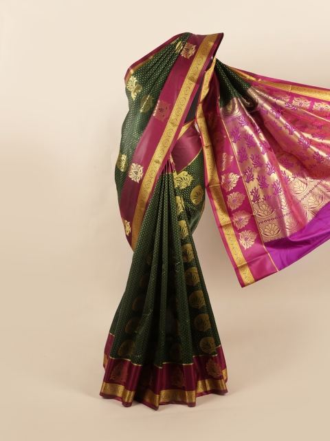 

Pothys Green & Magenta Woven Design Zari Art Silk Saree