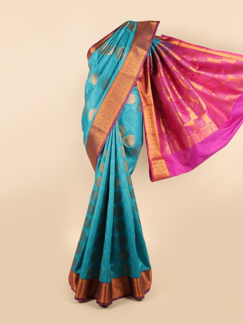 

Pothys Blue & Pink Woven Design Art Silk Saree