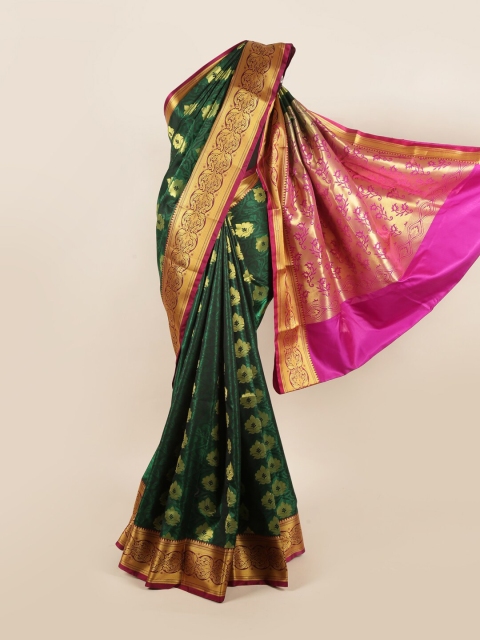 

Pothys Green & Magenta Woven Design Zari Art Silk Saree