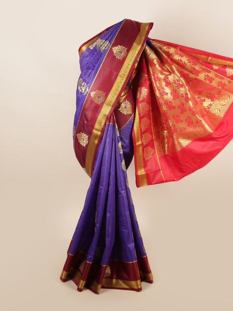 

Pothys Blue & Pink Woven Design Zari Art Silk Saree