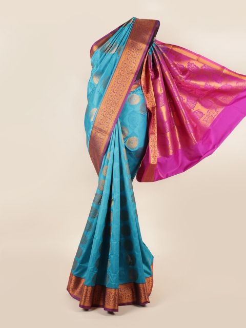 

Pothys Blue & Pink Ethnic Motifs Zari Art Silk Saree