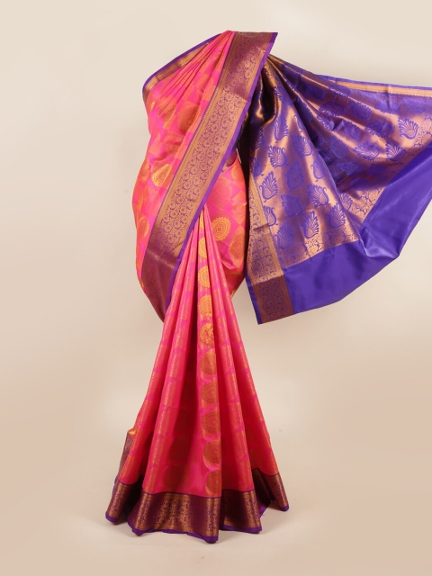 

Pothys Pink & Purple Woven Design Art Silk Saree
