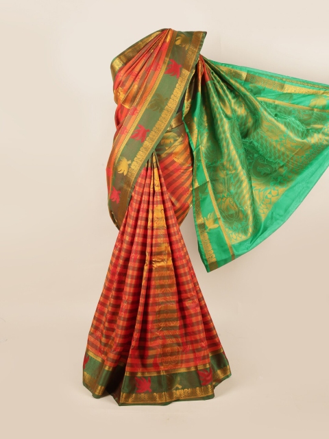 

Pothys Red & Green Woven Design Zari Art Silk Saree