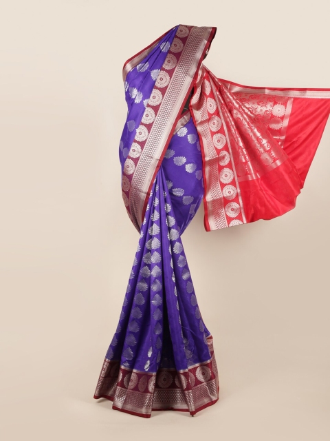 

Pothys Blue & Red Ethnic Motifs Zari Art Silk Saree
