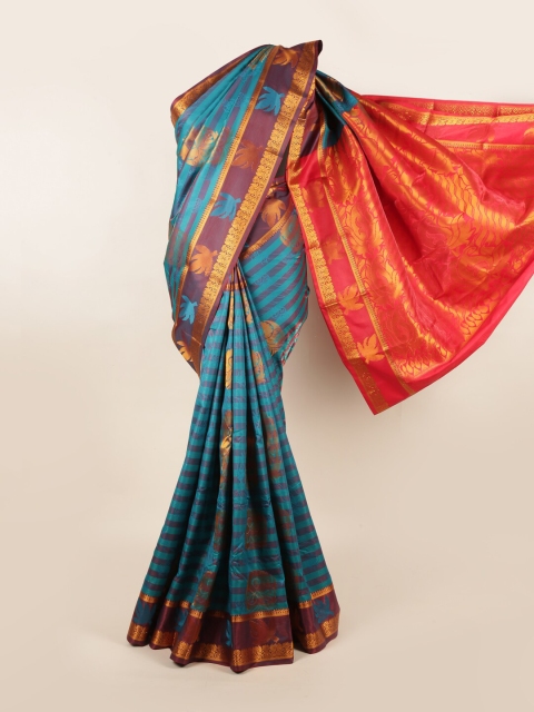 

Pothys Blue & Pink Woven Design Zari Art Silk Saree