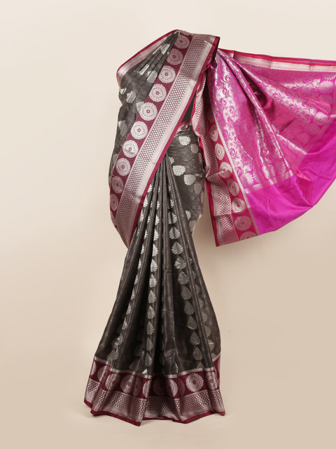 

Pothys Grey & Pink Woven Design Zari Art Silk Saree