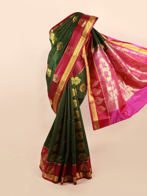 

Pothys Green & Pink Woven Design Zari Art Silk Saree