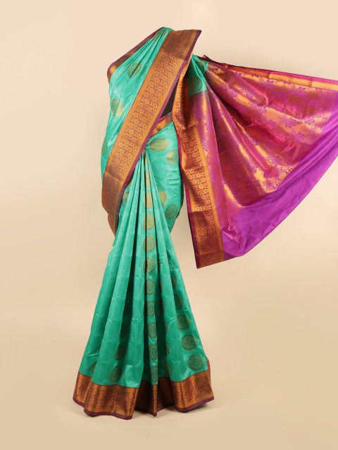 

Pothys Green & Magenta Ethnic Motifs Zari Art Silk Saree