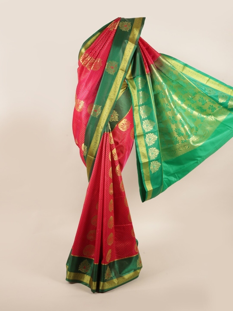 

Pothys Red & Green Floral Art Silk Saree