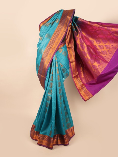 

Pothys Blue & Purple Woven Design Zari Art Silk Saree
