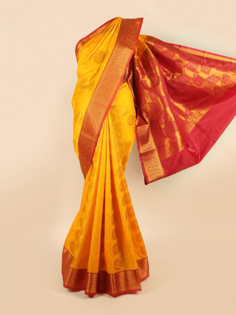

Pothys Yellow & Red Woven Design Art Silk Saree