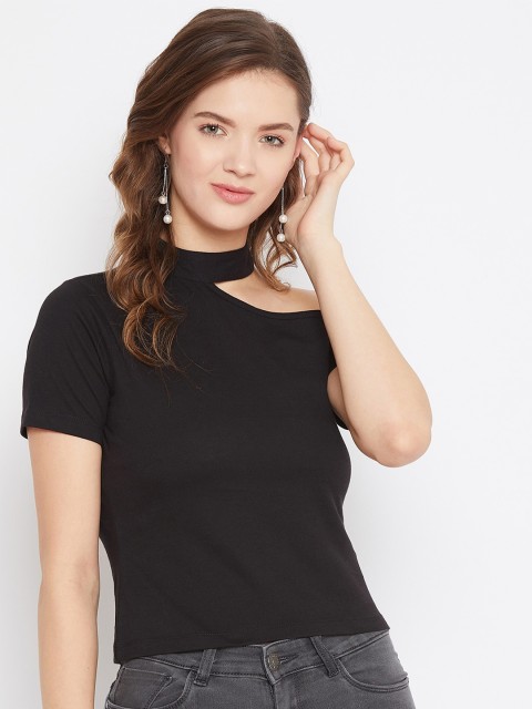 

Texco Black Choker Neck Top