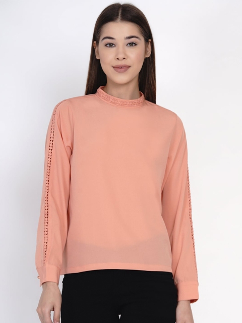 

Texco Peach-Coloured Regular Top