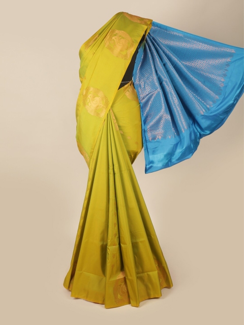 

Pothys Green & Blue Ethnic Motifs Zari Art Silk Saree