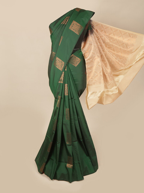 

Pothys Green & Cream-Coloured Art Silk Saree