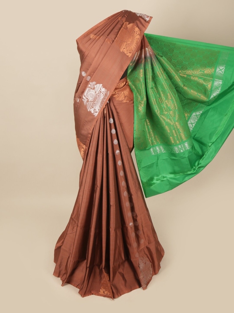 

Pothys Brown & Green Woven Design Zari Art Silk Saree