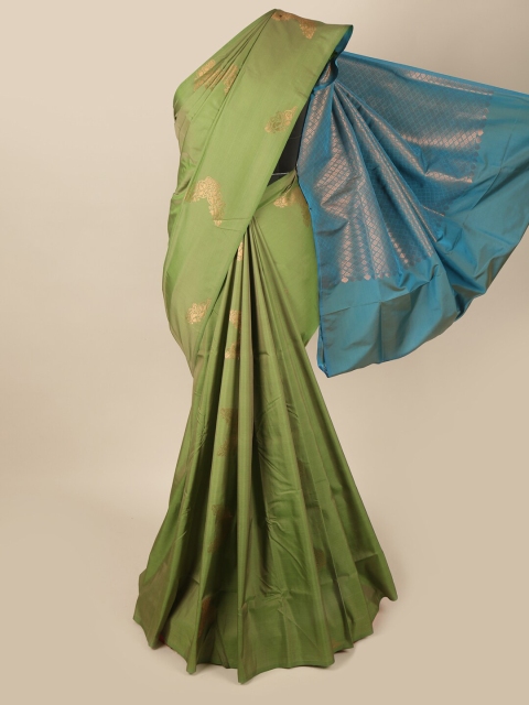 

Pothys Green & Blue Woven Design Zari Art Silk Saree