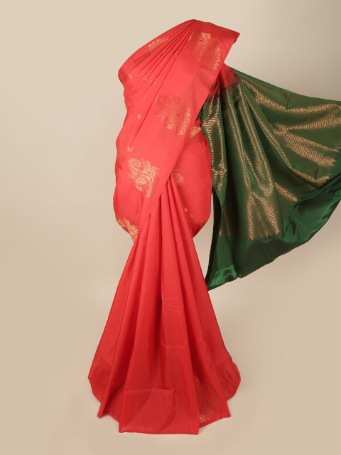 

Pothys Red & Green Woven Design Zari Art Silk Saree