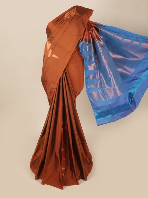 

Pothys Rust & Blue Woven Design Art Silk Saree