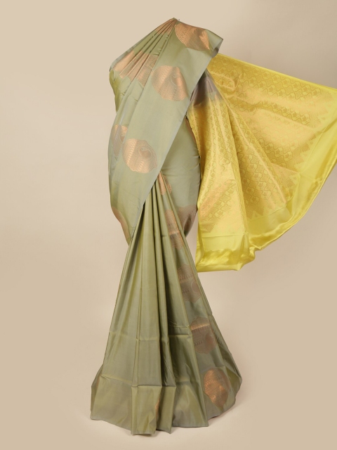 

Pothys Green & Yellow Woven Design Art Silk Saree