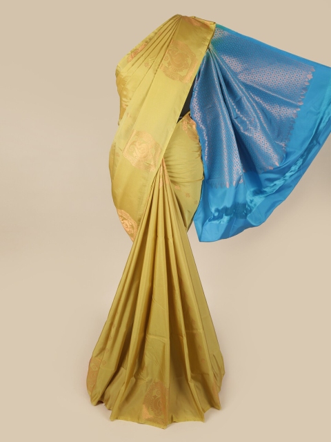 

Pothys Green & Blue Woven Design Art Silk Saree