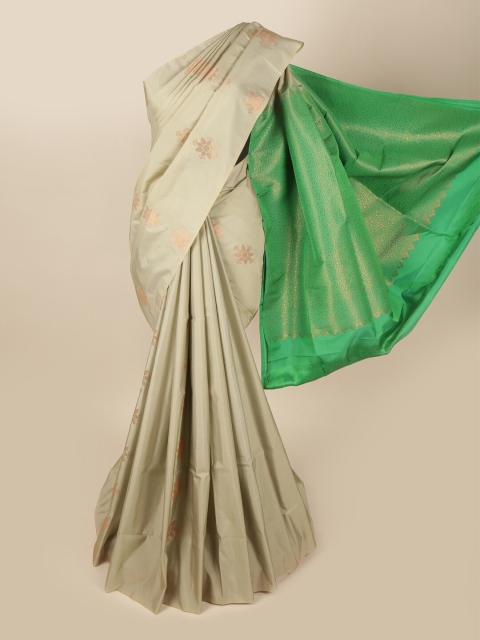 

Pothys Grey & Green Woven Design Art Silk Saree