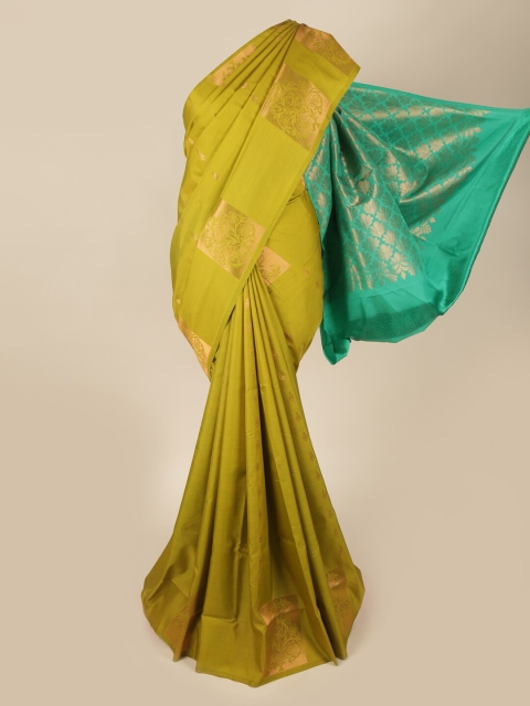 

Pothys Green & Blue Ethnic Motifs Art Silk Saree