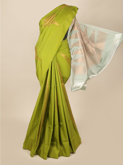 

Pothys Green & Grey Woven Design Zari Art Silk Saree